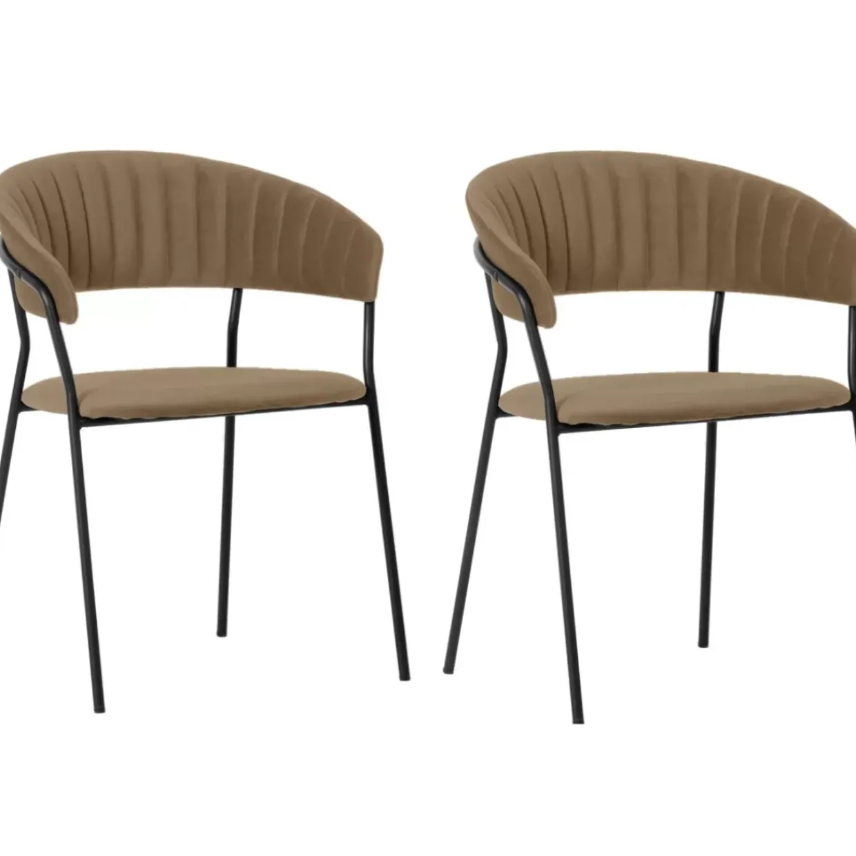 Armlehnstuhl Belle Braun (2/Set)