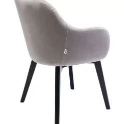 Armlehnstuhl Black Lady Velvet Grau