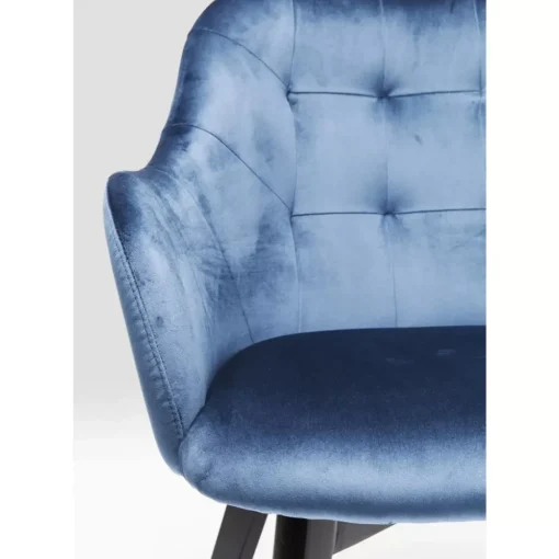 Armlehnstuhl Black Lady Velvet Blau