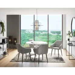 Armlehnstuhl Kira Grau