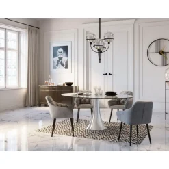 Armlehnstuhl Kira Grau