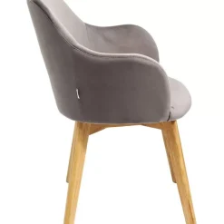 Armlehnstuhl Lady Velvet Grau