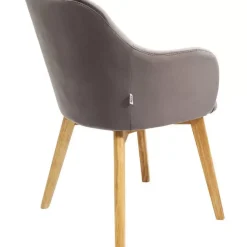 Armlehnstuhl Lady Velvet Grau