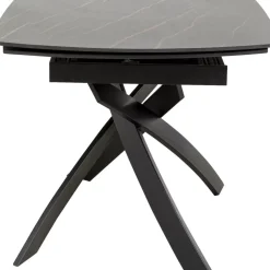 Ausziehtisch Twist Schwarz 120(30+30)X90Cm