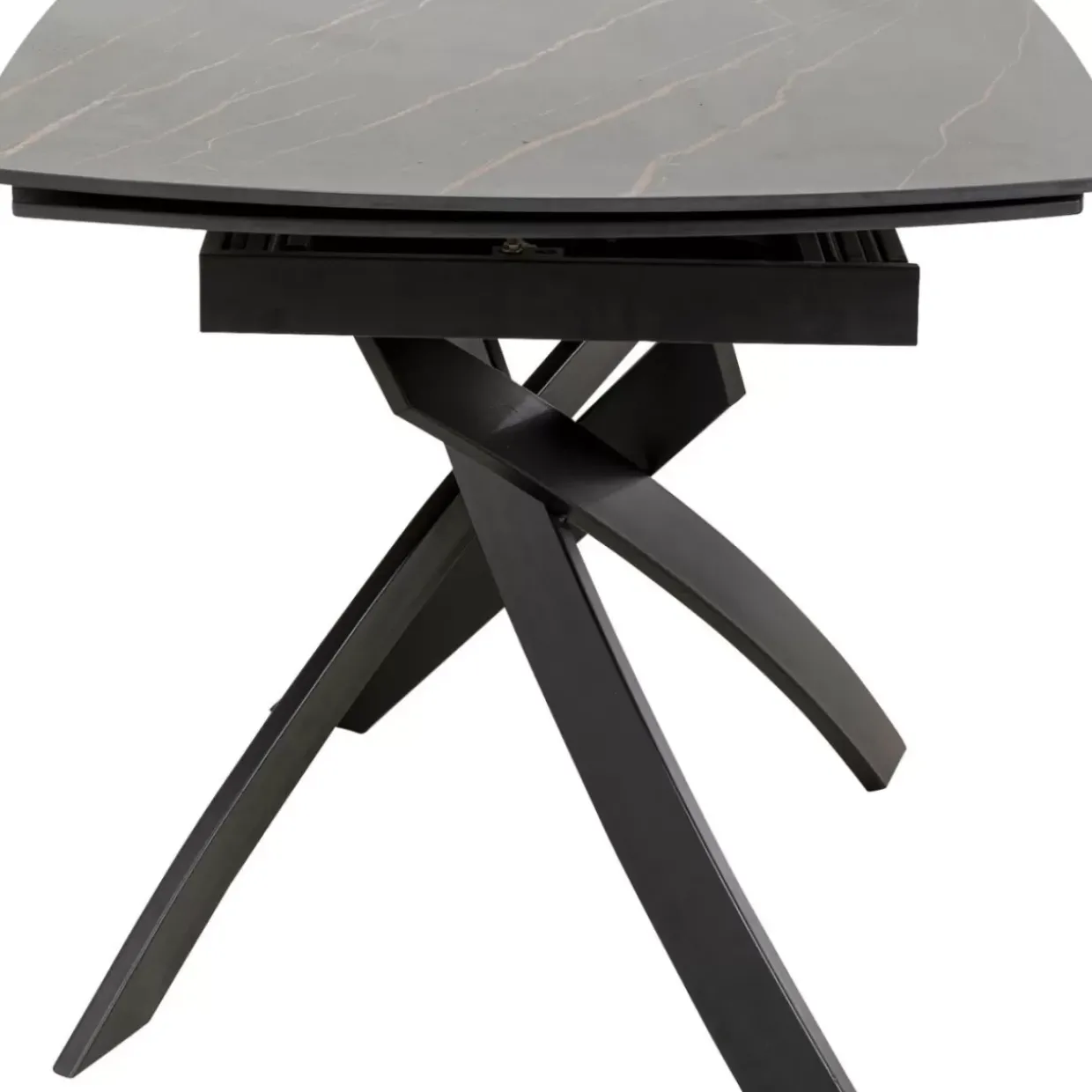 Ausziehtisch Twist Schwarz 120(30+30)X90Cm