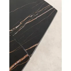 Ausziehtisch Twist Schwarz 120(30+30)X90Cm