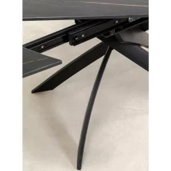 Ausziehtisch Twist Schwarz 120(30+30)X90Cm