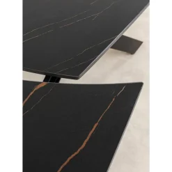 Ausziehtisch Twist Schwarz 120(30+30)X90Cm