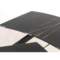 Ausziehtisch Twist Schwarz 120(30+30)X90Cm