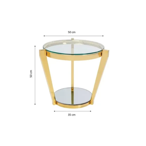 Beistelltisch Monocolo Gold O50Cm