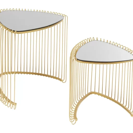 Beistelltisch Wire Triangle Gold (2/Set)