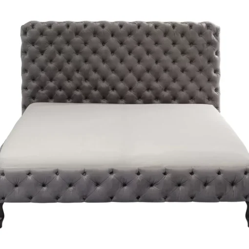 Bett Desire Hoch Silbergrau 160X200 Cm