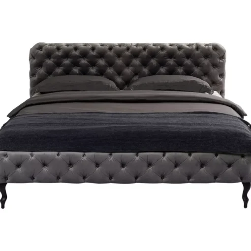 Bett Desire Velvet Silbergrau 180X200 Cm
