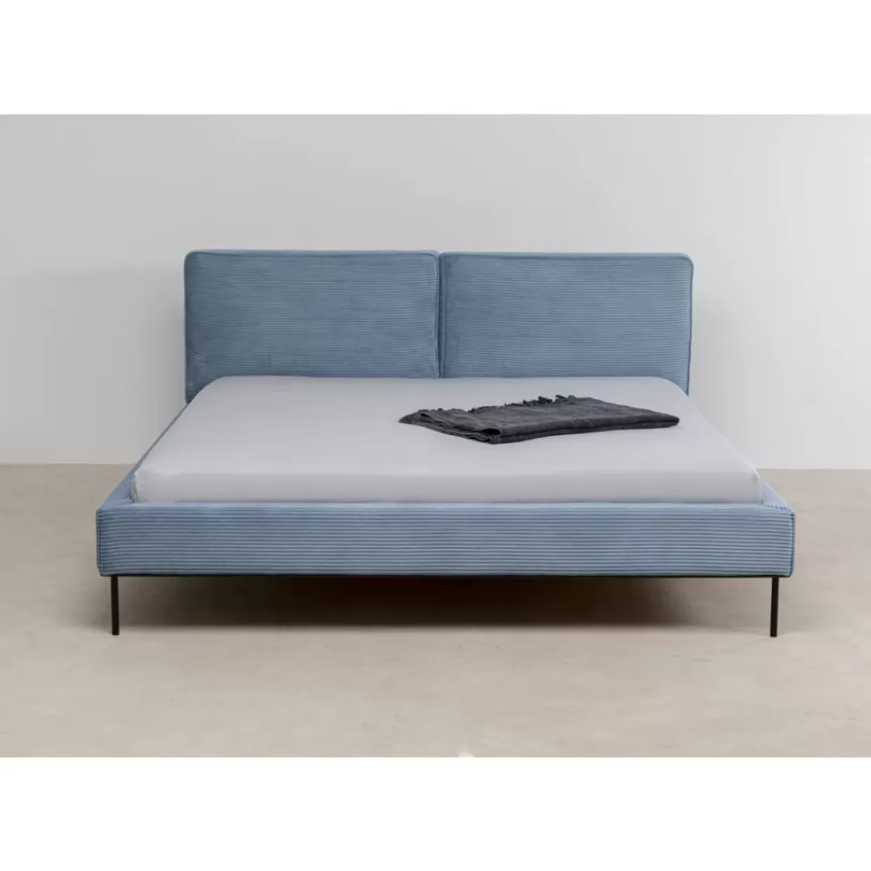 Bett East Side Cord Blau 180X200Cm