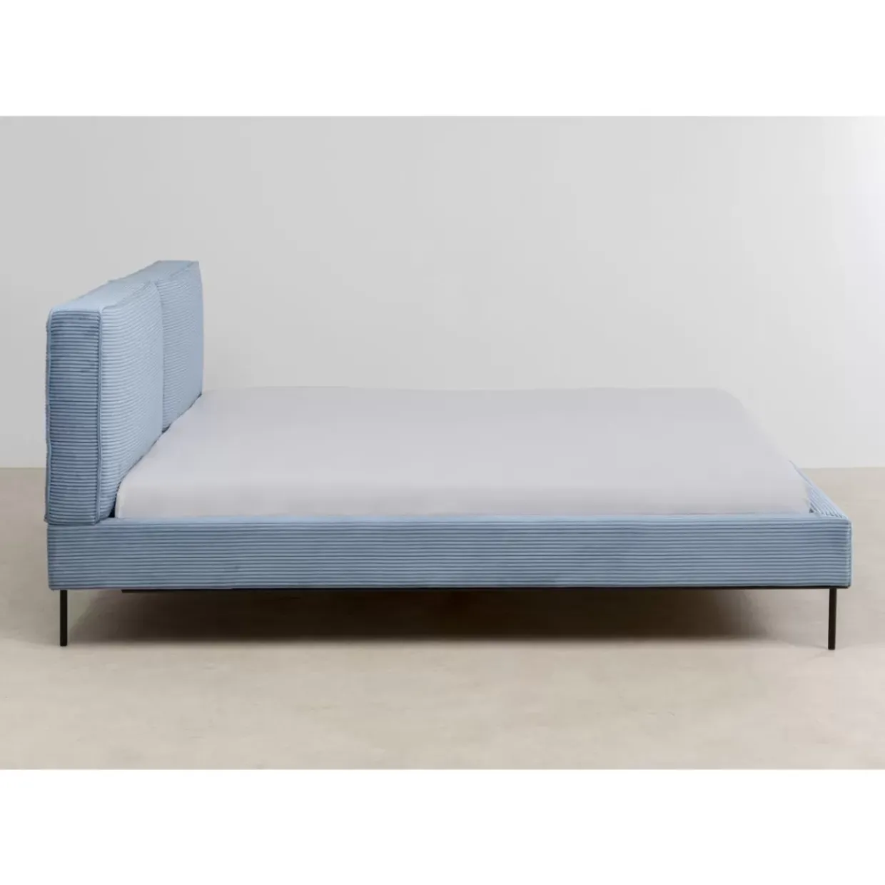 Bett East Side Cord Blau 180X200Cm