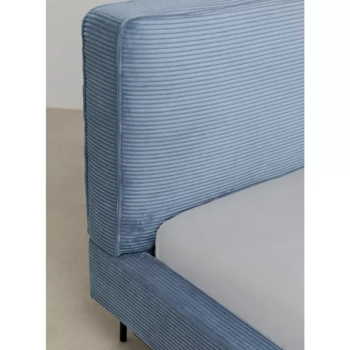 Bett East Side Cord Blau 160X200Cm