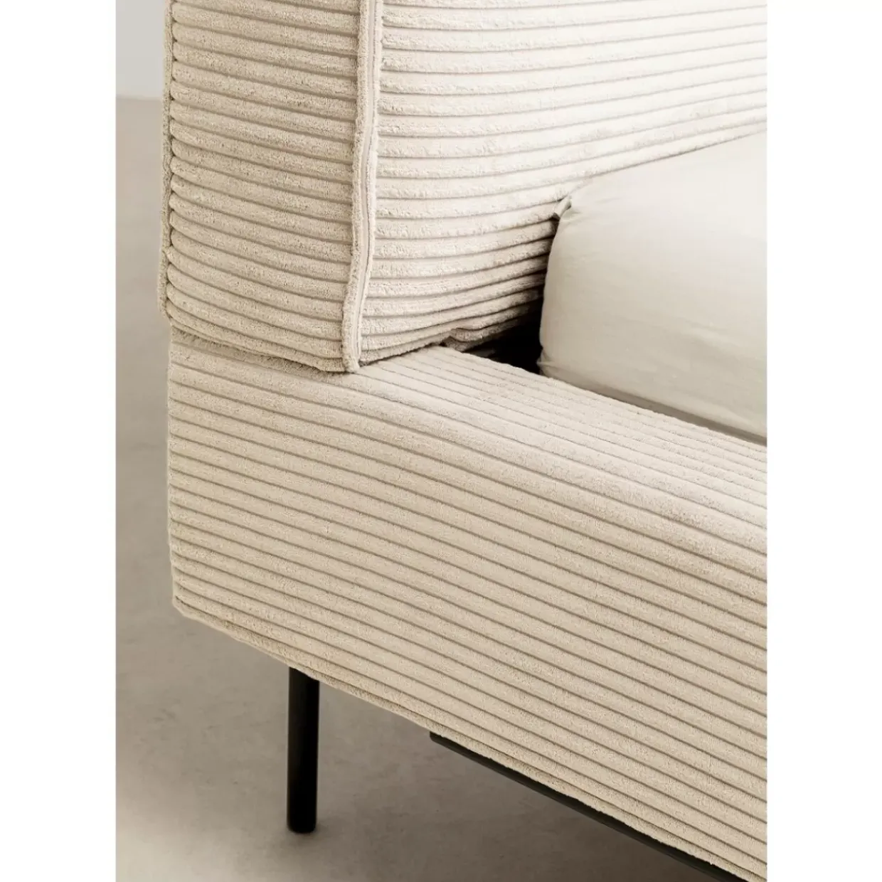 Bett East Side Cord Creme 160X200Cm