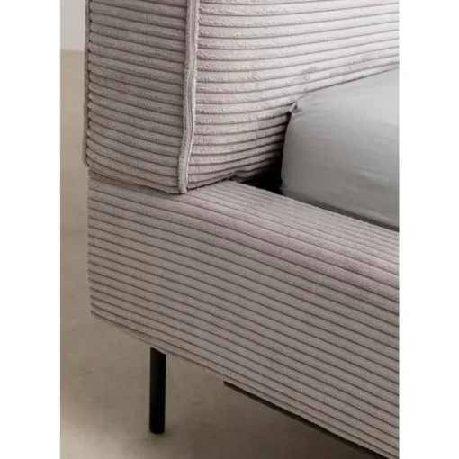 Bett East Side Cord Grau 180X200Cm