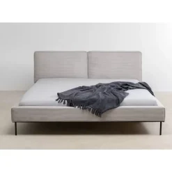 Bett East Side Cord Grau 180X200Cm