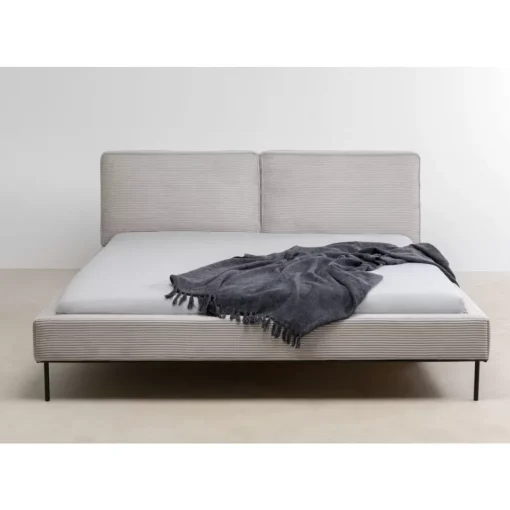 Bett East Side Cord Grau 180X200Cm