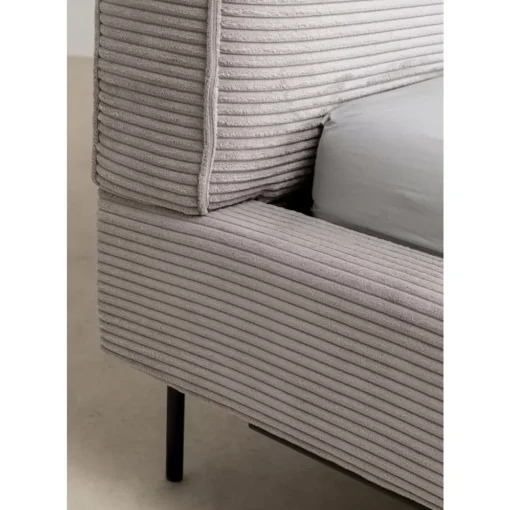Bett East Side Cord Grau 160X200Cm