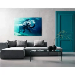 Bild Glas Swimming Elephant 180X120Cm