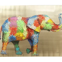 Bild Touched Flower Elefant 90X120Cm