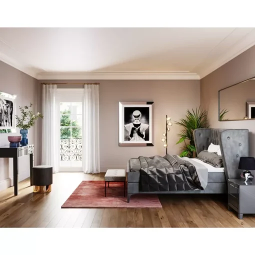 Boxspringbett Benito Moon Grau 180X200Cm