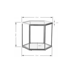 Couchtisch Comb Schwarz 45Cm