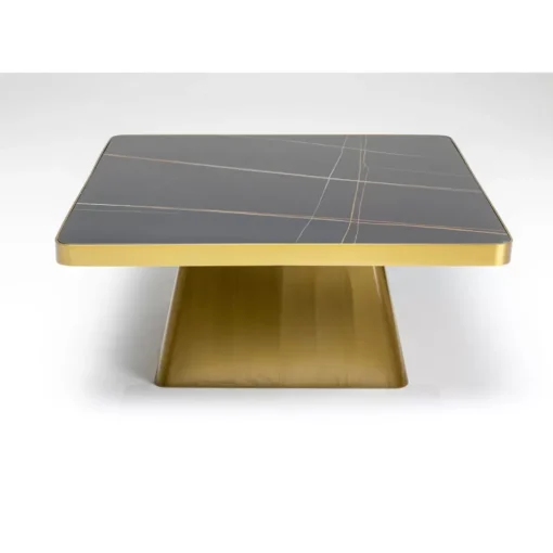 Couchtisch Miler Gold 80X80Cm