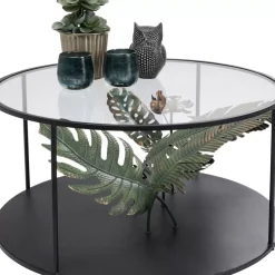 Couchtisch Palms Schwarz O80Cm