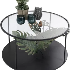 Couchtisch Palms Schwarz O80Cm