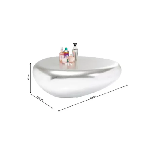 Couchtisch Pebble Silber 122X96
