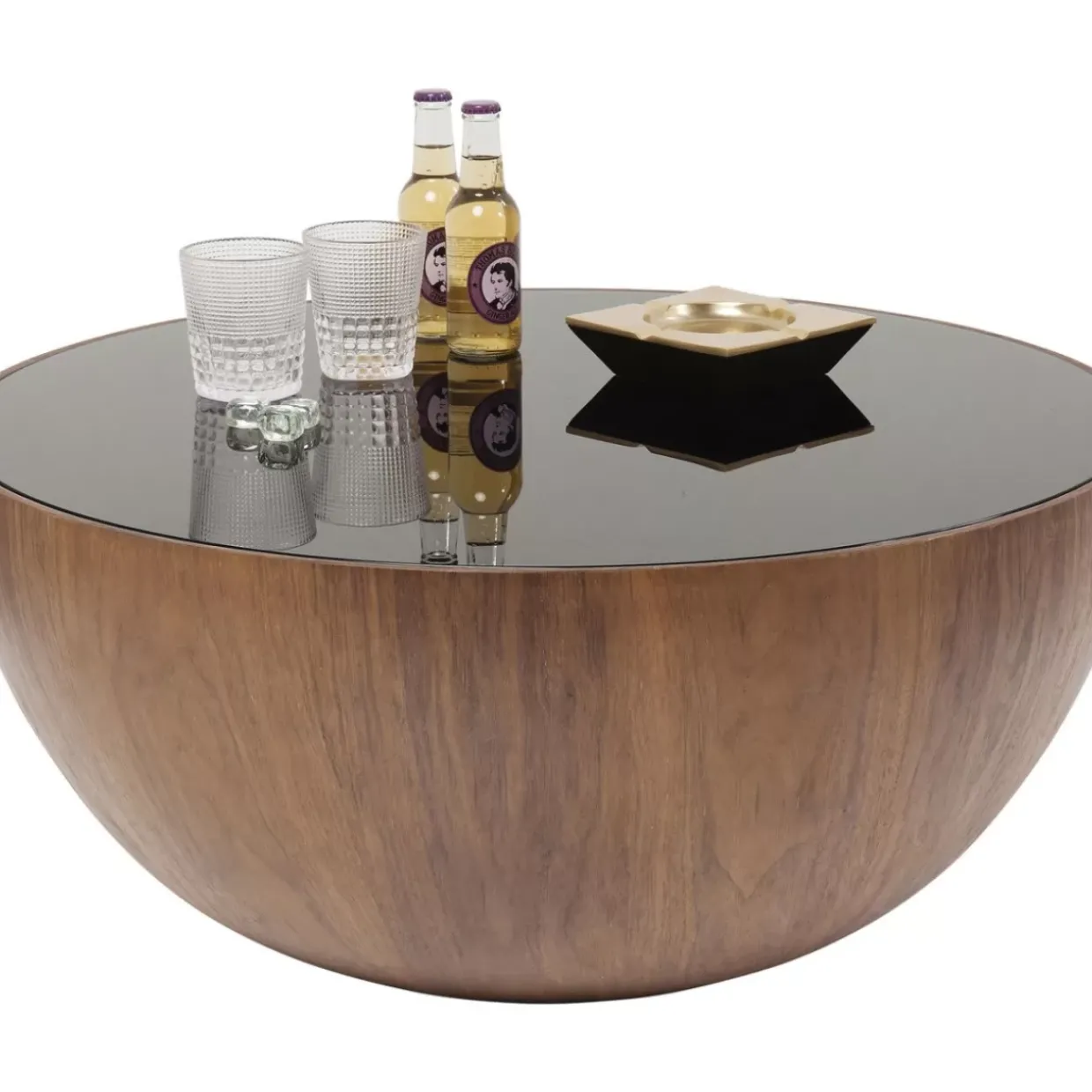 Couchtisch Tear Drops Walnuss O80Cm