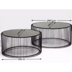 Couchtisch Wire Black (2/Set)