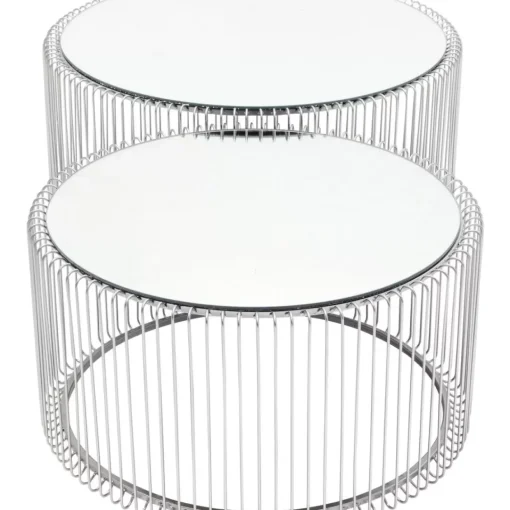 Couchtisch Wire Silber (2/Set)
