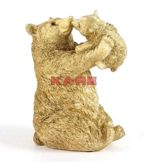 Deko Figur Bear Lucky Mom Gold 27Cm