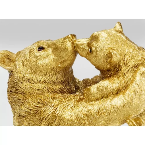 Deko Figur Bear Lucky Mom Gold 27Cm