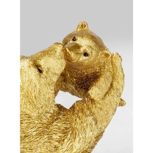 Deko Figur Bear Lucky Mom Gold 27Cm