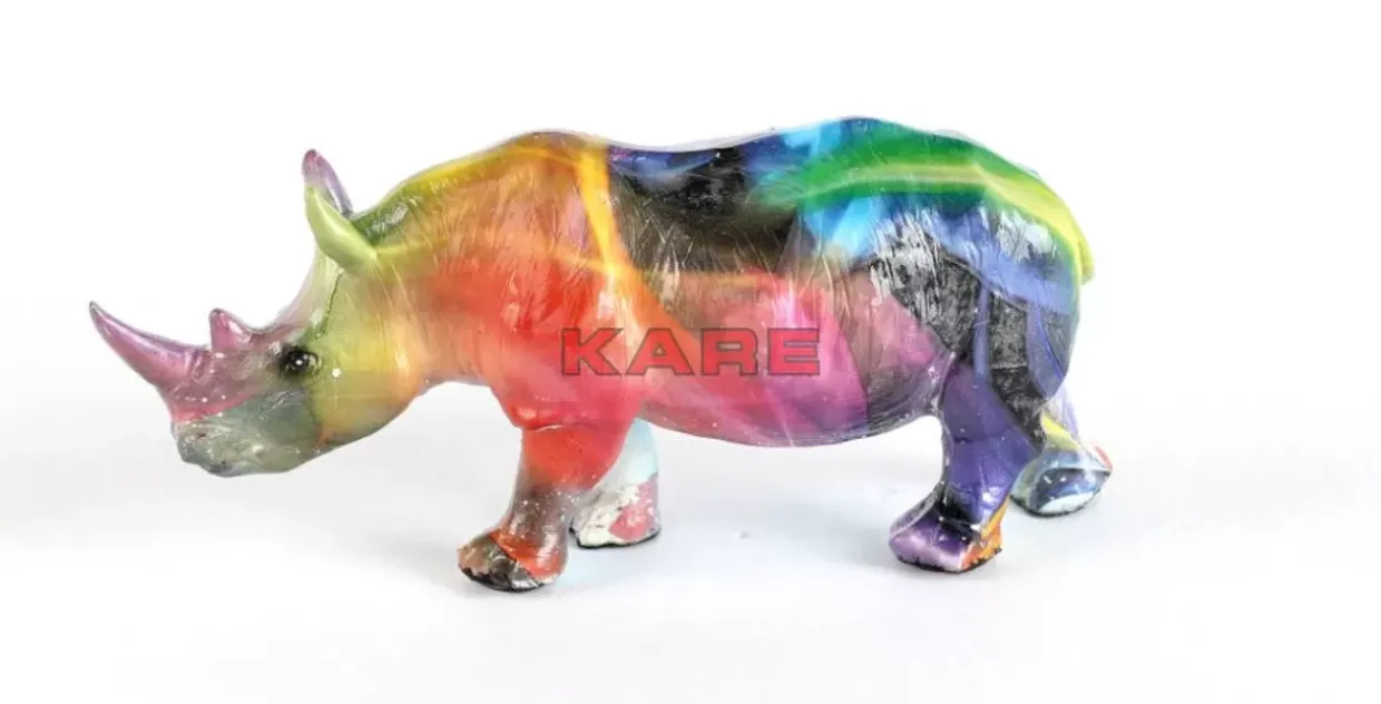 Deko Figur Colored Rhino