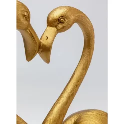 Deko Figur Flamingo Love Gold 39Cm