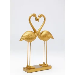 Deko Figur Flamingo Love Gold 39Cm