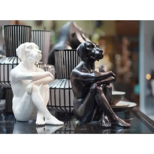 Deko Figur Gangster Dog Black
