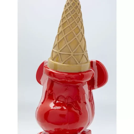 Deko Figur Gelato Bear Rot 40Cm