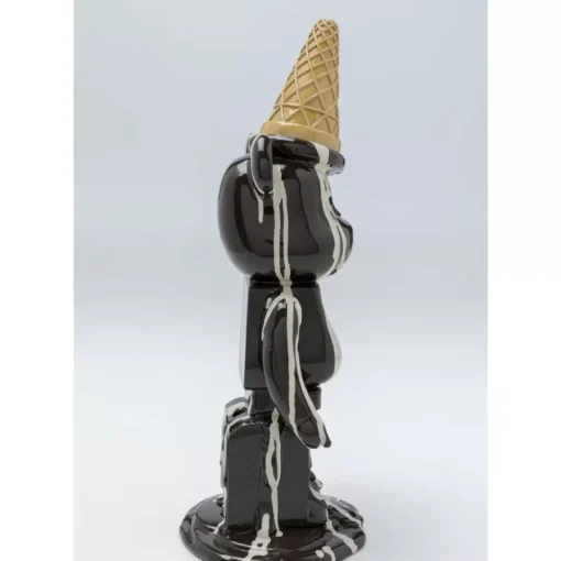 Deko Figur Gelato Bear Schwarz 40Cm