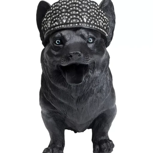 Deko Figur Royal Standing Corgi Schwarz