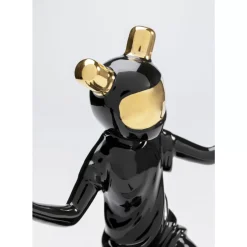 Deko Figur Skating Astronaut Schwarz 21Cm