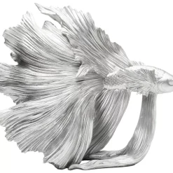 Deko Objekt Betta Fish Silber Klein