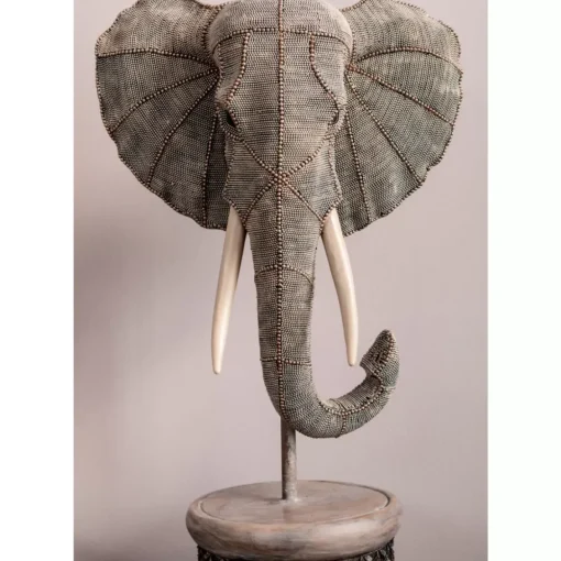 Deko Objekt Elephant Head Pearls 76