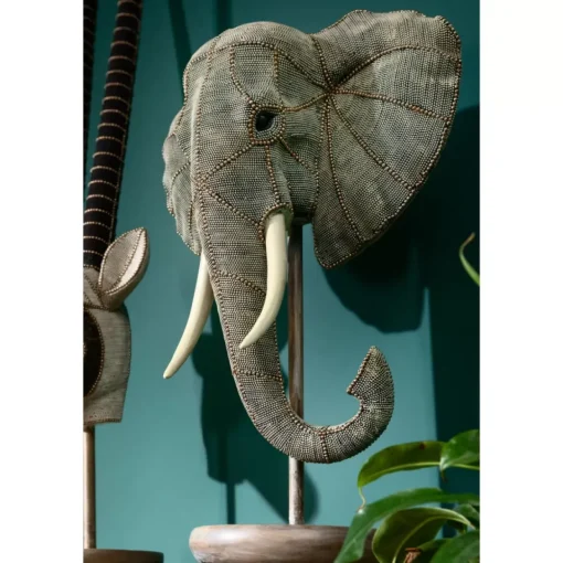 Deko Objekt Elephant Head Pearls 76